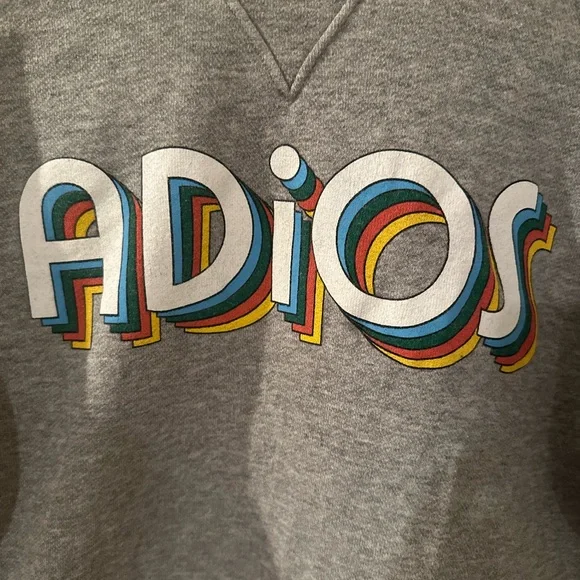 5/$25!! MOTHER Adios Sweatshirt - Gray and Cream - Picture 3 of 6